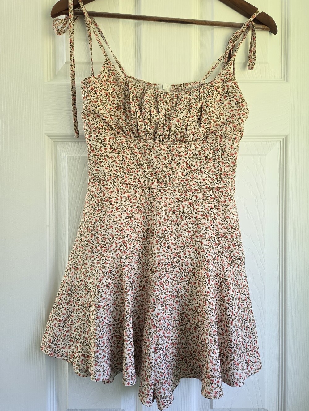 Princess Polly The Marko Romper Floral Dress Red Multi Size 4